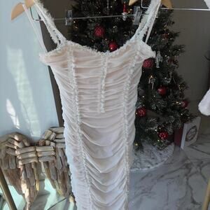 White mini bodycon dress partydress